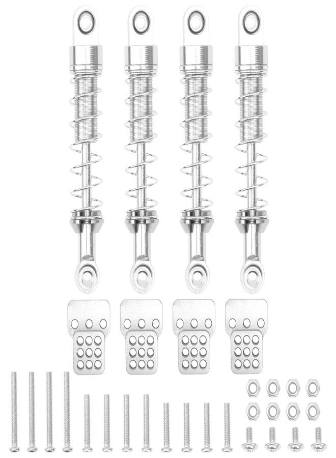Vgoohobby Metal Shock Absorber Damper Suspension with Extender Seat Mount Compatible with 1/12 MN D90 D91 D96 D99 D99S MN90 MN99S WPL C14 C24 C34 1/16 RC Crawler Car (Silver) - Image 1